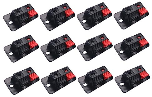 PHENOFICE Lautsprecher-Anschlussstecker 2-Wege-Lautsprecherbox Schraubanschluss 30er-Packung aus Kunststoff und Eisen für Lautsprecher