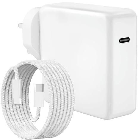 MacBook Air Charger 140W USB C Power Adapter With 2M Braided Cable, Compatible With MacBook Pro 16 15 14 13 Inch, MacBook Air 13 Inch, iPad Pro for All USB C Laptops and Phones