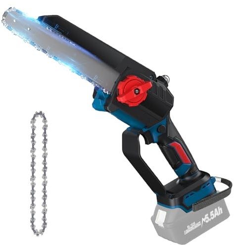 Electric Chainsaw Cordless for Makita 18V Battery Mini Chainsaw 8 for Cut Wood Tree Trimming Portable Mini Brushless Chain Saw for BL1830 BL1860 BL1840 BL1850 (NO Battery)