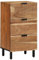 vidaXL Solid Acacia Media Storage Cabinet/Blu-ray/DVD Organiser - Modern Wood/Keeps Entertainment Area Tidy - Brown/Rectangular - Living Room/Home Theatre/Furniture