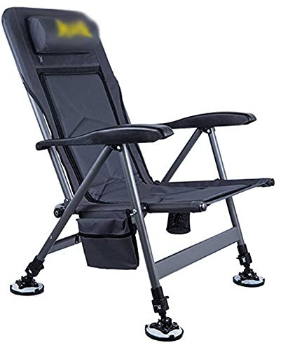 Chaise Longue Pliante, Fauteuil, Chaise de pêche Pliable multifonctionnelle, Fauteuil inclinable Portable Ultra-léger, Dossier réglable Multi-Positions Pliable, pour Pique-, randonnée, jardi