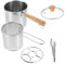 BESTYASH Marmite à en Acier Inoxydable 1 Ensemble Friteuse Profonde Filtre la Cuisine Pratique Ustensiles Cuisine pour Friture et Chauffage des Aliments