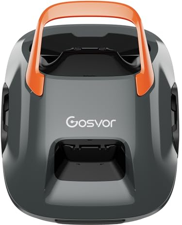 (Upgraded) Gosvor Pool Roboter, Automatischer Poolreiniger mit Doppelmotor, bis zu 90 Min. Betriebszeit, Benutzerfreundlich, 3,4kg Leicht, Kabelloser Poolsauger Ideal für Flache Pools bis zu 80㎡