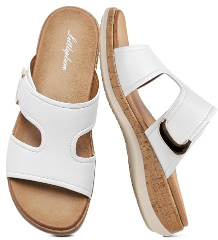 Littleplum Mules Femme Sandales Plates Été Orthopédiques Slipper pour Femme
