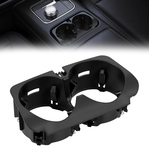Cup Holder of Car Center Console, Compatible with Mercedes E-Class W212/S212, C-Class W205/W213/W253/W447（Black）