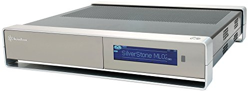 SilverStone SST-ML02B-MXR - Milo Boîtier PC Slim silencieux HTPC Micro ATX, noir, avec affichage LCD