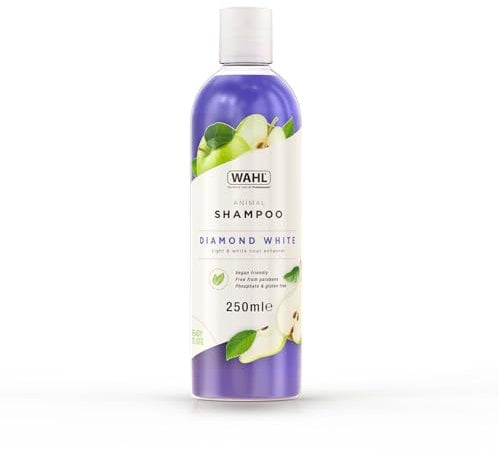 Wahl Diamond White Shampoo, Dog Shampoo, Shampoo for Pets, Natural Pet Friendly Formula, For White and Light Pet Coats, Concentrate 15:1, Remove Dirt and Stains