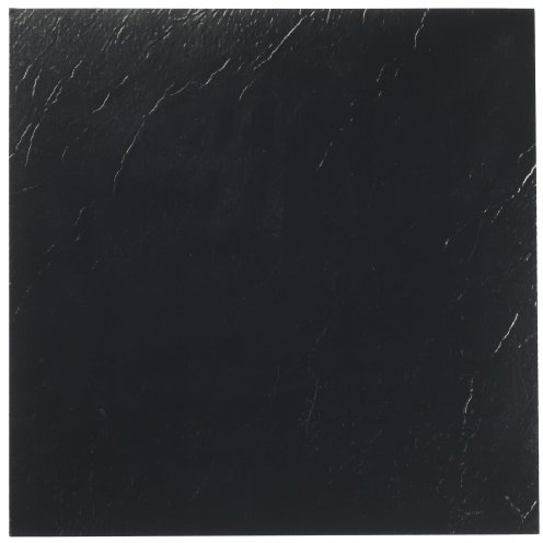 Nexus Peel & Stick Vinyl Floor Tiles, 20-Pack, 12 x 12 in, Black