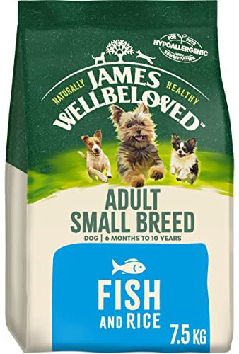 James Wellbeloved Complete Dry Adult Small Breed Dog Food Fish and Rice, 7.5 kg