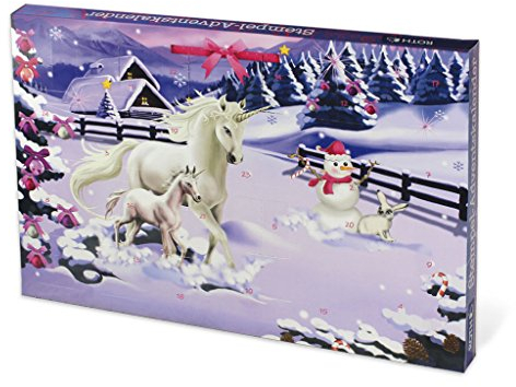 Stempel-Adventskalender Einhorn im Winter