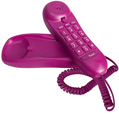 Slimline Purple Colored Phone for Wall Or Desk with Memory