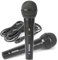 Pair of QTX Black Dynamic Cardoid Disco DJ Karaoke Microphone PA Recording Mic