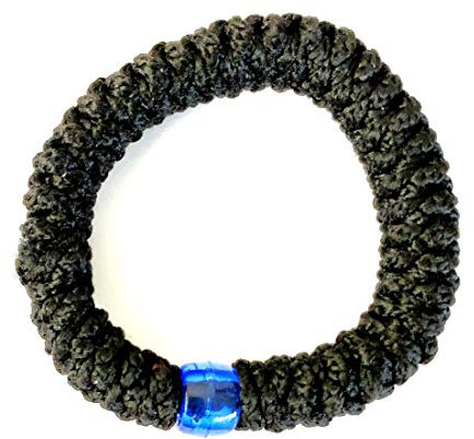 IconsGr Handmade Christian Orthodox Greek Chotki, Komboskoini, Prayer Rope Elastic with Blue Bead
