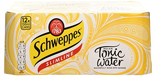 Schweppes Slimline Indian Tonic Water Can, 12 x 150ml