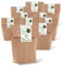 Logbuch-Verlag 50 braune Kreuzbodenbeutel 14 x 22 x 5,6 cm mit Sticker FROHE WEIHNACHTEN Weihnachtskugeln - Verpackung weihnachtlich