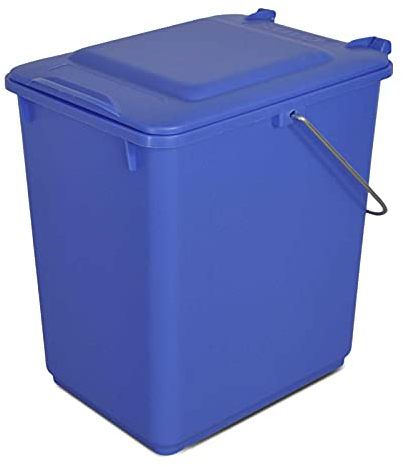 SULO Bio Boy 10 Liter mit Deckel und Henkel – Geruchsdicht und leicht Abwaschbar – Als Bio Mülleimer Komposteimer geeignet - Der Vorsortierbehälter für die Küche nicht nur für Biomüll (blau)