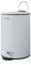 blomus -TUBO- Treteimer aus pulverbeschichtetem Stahl, Moon-Grey, 3L Fassungsvermögen, Smart-Close-System, entnehmbarer Eimer, exklusives Badaccessoire (H / B / T: 24,5 x 17 x 17 cm, Moon Grey, 68993)