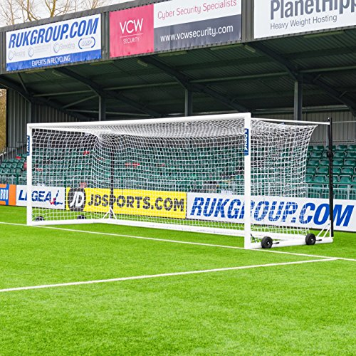 FORZA Alu110 freistehende Stadion Fußballtore – EIN Tor nur – Rädern Nicht enthalten – wählen Sie Ihre Größe aus (6,4m x 2,1m)