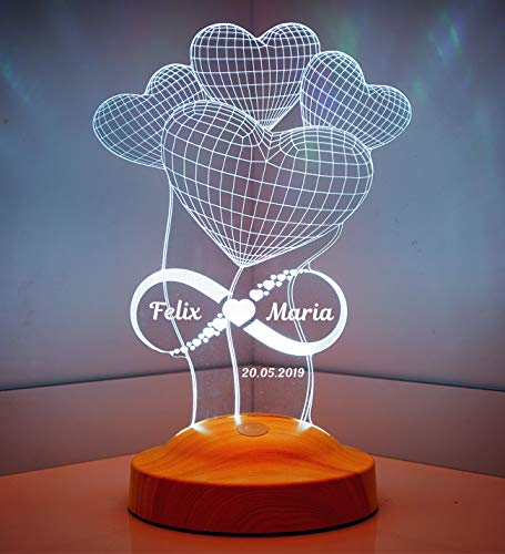 Sentidos Rose Shape 3D LED Night Light (Herzförmige)