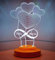Sentidos Rose Shape 3D LED Night Light (Herzförmige)