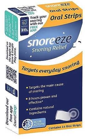 Snoreeze Anti-Snoring Oral Strips, Snoring Relief Aid, 14 Strips