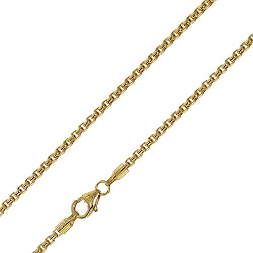 trendor Venezianer Kette 585 Gold 14 Karat Breite 2,0 mm goldene Kette für Damen, elegante Geschenkidee, zauberhafte Goldkette aus Echtgold, 75166-60 60 cm