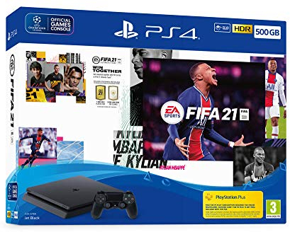 Sony PlayStation 4 Slim + FIFA 21+ PS Plus 500 Go WiFi Noir
