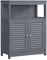 VASAGLE Badezimmerschrank, Badschrank, Küchenschrank mit offenem Fach, Aufbewahrungsregal mit 2 Türen, 30 x 60 x 80 cm, grau BBC040G01