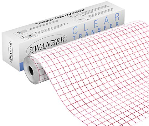 Zwanzer Transferfolie Plotter für Vinyl 30.5 * 1480cm Übertragungsfolie Plotter für Abziehbilder, Schilder, Fenster, Aufkleber