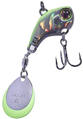 Illex Kunstköder Deracoup Tailspinner - Angelköder für Barsch, Forelle, Rapfen - Barschköder … (Silver Chartreuse Back, 7 g 1/4 OZ)