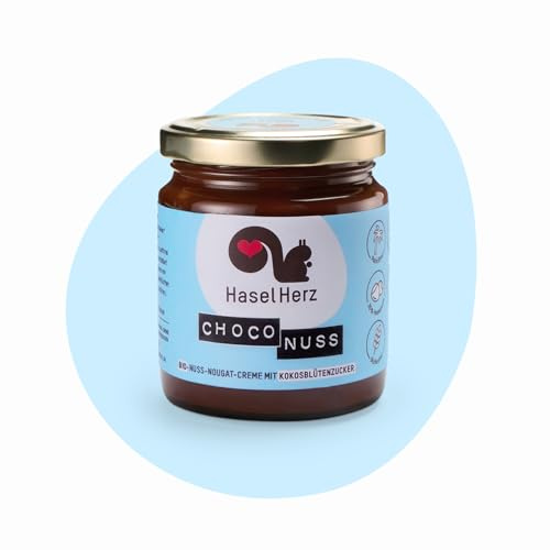 Hasel-Herz Bio Nuss Nougat Creme Brot Aufstrich, 1 Glas x 220 g