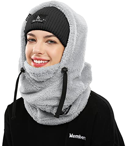 Shy Velvet Cagoule Polaire Coupe-Vent Respirant Balaclava Hiver Thermique Masque pour Ski Vélo Moto Running Snowboard Chaude Cache Cou pour Homme Femme sous/sur Casque