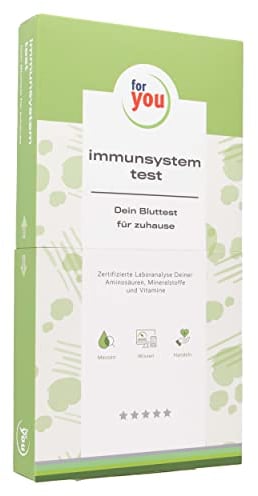 for you immunsystem-test für Zuhause - Testkit für Immunvitalstoffe von foryou eHealth – Zertifiziertes Labor - Ernährungstipps & Dosierungsempfehlungen für Nahrungsergänzungsmittel im Ergebnisbericht