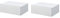HOMCOM Set de 2 Mesitas de Noche Flotantes con 1 Cajón Diseño Montado en la Pared Estilo Moderno para Dormitorio 40x30x15 cm Blanco