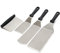 Walgreen 4PC Premium Plastic Handle Stainless Steel Metal Spatula Set - Griddle Scraper Flat Pancake Flipper for Camping Cooking Dishwasher Safe (PHGT-4P-2022)
