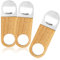 COM-FOUR® Décapsuleur 3x en acier inoxydable avec manche en bois naturel - décapsuleur au design simple (3 pièces bois Acier inoxydable appartement petit)