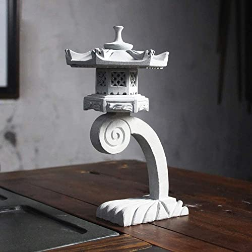 GTTFX Steinlaterne, Pagode, Gartendekoration, chinesisch/japanisch, 22 cm, Skulptur, Laterne, Terrassendekoration