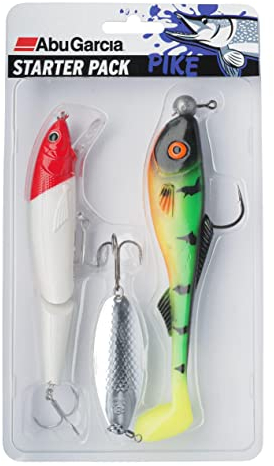 Abu Garcia Starter Pack Pike, Fishing Hook, Kits, Predator Fishing, Pike, Perfect for Beginner or Intermediate Anglers, Components Picked by Abu Garcia Experts, Great Fishing Gifts, Unisex, Assorted
