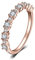JewelryPalace Verlobungsring Eheringe Ring Silber 925 Damen, Zirkonia Trauringe Damenring Vorsteckring Hochzeitsringe Antragsring Memoirering Ewigkeitsring Band Ringe Set, Damen Schmuck Rosegold 53