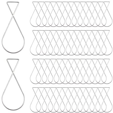 INCREWAY Ceiling Hooks Clips 30pcs Spring Steel Hooks Figure-8 Squeeze Hangers Party Christmas Wedding Classroom Office Home Decorations from Suspended Tile/Grid/Drop Ceilings, Sliver, Large