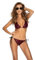 LEOMOSTE Sexy zweiteiliger Damen-Bikini, Badeanzug, Pailletten-String, Triangel-Bikini-Set, Tanga, Badebekleidung, Zum Selbstbinden, Pailletten, Rot und glänzend, S