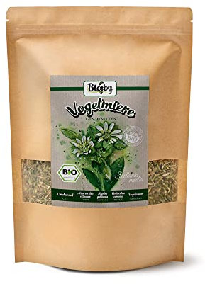 Biojoy Hierba Gallinera BÍO (250 g), seca y cortada, ideal para Té e Infusión (Stellaria media)