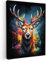 MuchoWow© Wandbilder 50x70 cm Schlafzimmer Home Deko Wohnung Bild Wohnzimmer Fotoleinwand Wand Bilder Leinwand Wall Decor Banksy - Street Pop Art - Hirsche - Graffiti - Tiere - Farben