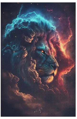 Puzzles Für Erwachsene: Löwe, 1000-teiliges Holzpuzzle Für Erwachsene Und Kinder Ab 12 Jahren. Tolles Geschenk Für Erwachsene (78×53cm)