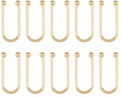 SUPERFINDINGS 10 Pz Clip per Bikini In Lega Dorata Fibbia A Forma di U Anello Collegante Fibbie per Bikini Connettore In Metallo per Reggiseno per Costumi Da Bagno Chiusura Anteriore Accessorio