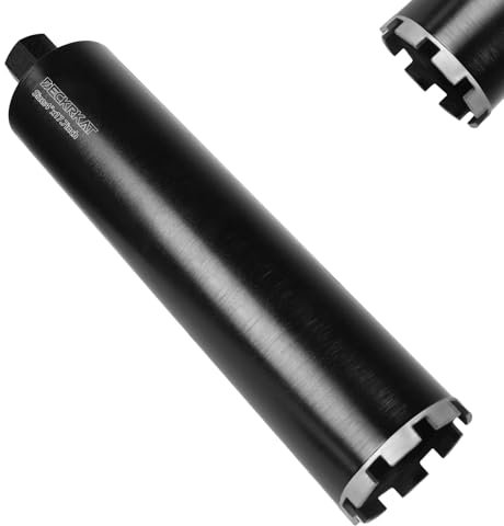 4 Diamond Core Drill Bit with 17-3/4 Total Length, 1-1/4-7 Thread, Laser-Welded Segments for High-Performance Drilling Cured Concrete, Brick, Stone, Masonry Walls and Floors