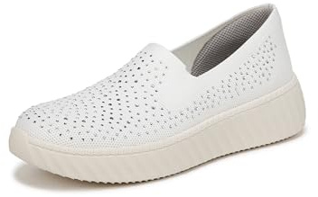 LifeStride Women's Wednesday Bright Rhinestone Slip-On Sneakers Sneaker White 8.5 W