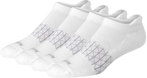Hanes Men's Absolute Active Cushioned Heel Shield Socks, Moisture Wicking Socks, Seamless Toe, 4-Pack