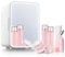 NORTHCLAN Mini Fridge for Bedrooms 10L, Skincare Beauty Fridge with LED Mirror, Quite Mode, Portable, 220V AC/12V DC, Cosmetic, Office, Home or Car, White