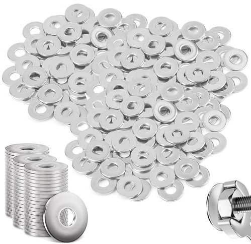 Rondelles Metal, Rondelle Inox, Rondelle 304 En Acier Inoxydable, Rondelles Plates Metal, L'étanchéité des Vis et écrous, Ecrous et Tige Filetée (M5-150STUCK)